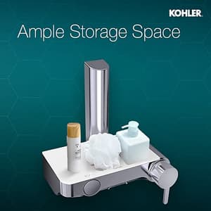 Kohler Toobi Push Button Bath & Shower Mixer Diverter In Polished Chrome Finish, K-23147IN-4-CP