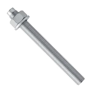 Hilti M12 x 150 mm HIT-V Anchor Rod With Nut & Washer - Galvanised Steel, Grade 5.8 (Pack Of 10 Pcs), 2057809