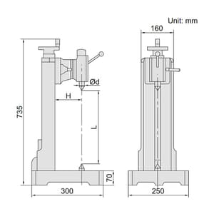 Insize 360 mm Vertical Bench Center, 4728-360