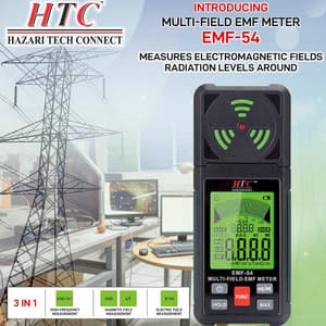 HTC 0.01 - 200.0uT / 0.1 - 2000mG Multi Field EMF Tester, EMF-54