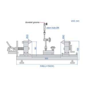 Insize 300 mm Bench Center without Dial Test Indicator, 4738-301