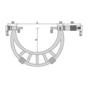 Insize 300 - 400 mm Outside Micrometer Interchangeable Anvils (Type B), 3206-400