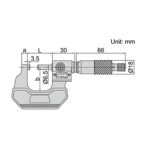 Insize 25 - 50 mm Outside Micrometer With Counter, 3400-50