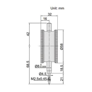 Insize 0 - 10 mm Double Face Dial Indicator, 2328-10