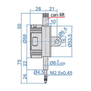 Insize 0 - 12.7 mm / 0.5 inch Wireless Digital Indicator with Flat Back, 2509-10FWL
