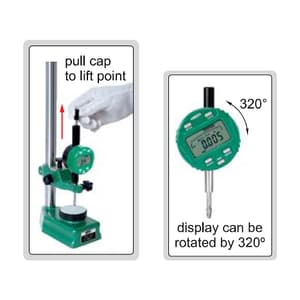 Insize 0 - 12.7 mm / 0.5 inch Wireless Digital Indicator with Flat Back, 2509-10FWL