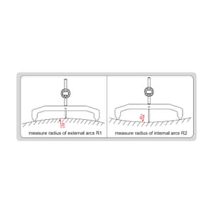 Insize 500 - 11250 mm Large Range Digital Radius Gauge, 2512-300