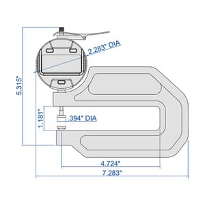 Insize 0 - 10 mm / 0 - 0.4 inch Digital Thickness Gauge, 2872-25