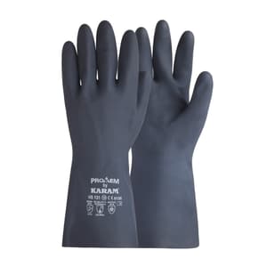 Karam Unsupported Chloroprene Rubber Flocklined Gloves (Pack Of 12 Pair), HS131