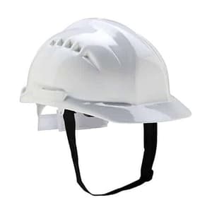 Udyogi Ultra Vent 7000 Series Helmet With Plastic Suspension & Ratchet Fit Adjustment (White), 7000LRX