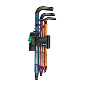Wera 950 / 9 Pcs Hex-Plus Multicolour 1 SB L-key Set Metric BlackLaser, 05073593001
