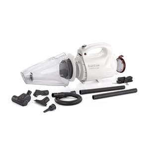 Black+Decker 800-Watt, 900ml dustbowl, 150 Air Watts High Suction Bagless Dustbuster Vacuum Cleaner & Blower with 8 Attachments & Shoulder Strap, VH802-IN