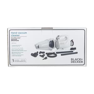 Black+Decker 800-Watt, 900ml dustbowl, 150 Air Watts High Suction Bagless Dustbuster Vacuum Cleaner & Blower with 8 Attachments & Shoulder Strap, VH802-IN