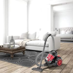 Black+Decker 1600-Watt, 20 Kpa High Suction, 2.5L dustbowl Bagless Multicyclonic Vacuum Cleaner with 6 stage Filteration (Red & Black), VM1680-B5