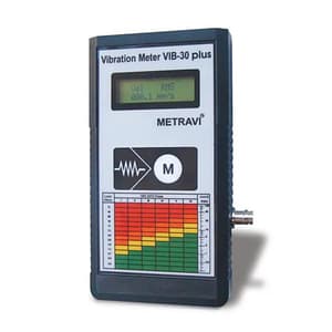 Metravi 0.1 - 199.9 mm/sec T-RMS Digital Portable Vibration Meter, VIB-30+