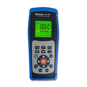 Metravi 0.005 - 1.999mm Displacement Dual Channel Digital Vibration Meter With USB Interface, VT-141