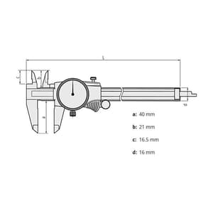 Mitutoyo 150 mm / 6 inch Dial Caliper, 505-730
