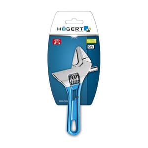 Hogert 140 mm / 5.5 inch Short Handle Adjustable Wrench, HT1P562