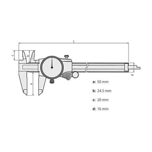 Mitutoyo 200 mm / 8 inch Dial Caliper, 505-731
