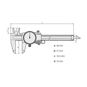 Mitutoyo 150 mm / 6 inch Dial Caliper, 505-732