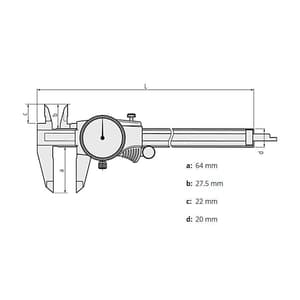Mitutoyo 300 mm / 12 inch Dial Caliper, 505-745
