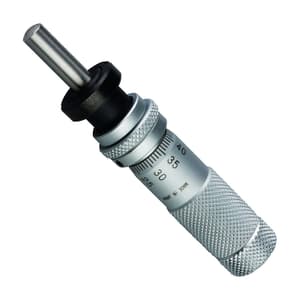 Mitutoyo 0 - 13 mm Standard-type Zero Adjustable Small Micrometer Head with Clamp Nut & Spindle Lock, 148-854