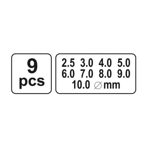 Yato 9 Pcs Punch Sets, YT-3590