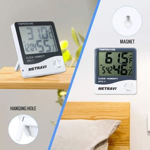 Metravi -50°C - 70°C Digital Temperature & Humidity (Thermo-Hydro) Meter, HTC-01