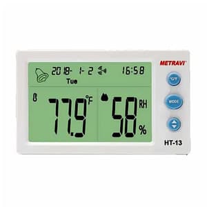 Metravi -10°C - 50°C Digital Temperature & Humidity (Thermo-Hydro) Meter, HT-13