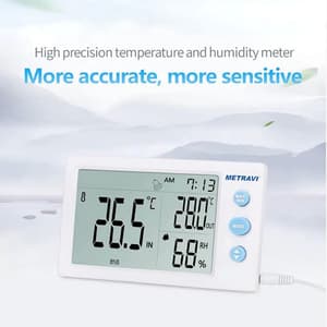 Metravi -10°C - 50°C Digital Temperature & Humidity (Thermo-Hydro) Meter, HT-13