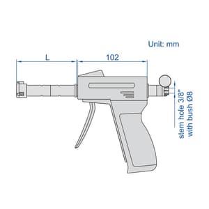 Insize 8 - 10 mm Pistol Grip Three Points Bore Gauge without Digital Indicator, 2124-10