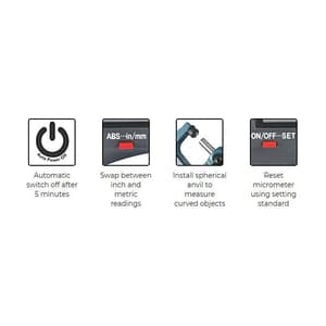 Freemans 0 - 25 mm Digital Outside Micrometer, FDOM25