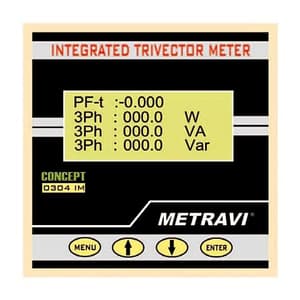 Metravi Three Phase Three Wire Two Element Integrated Meter, CE-0303IM