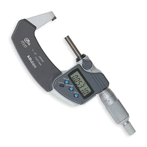 Mitutoyo 1 - 2 inch / 25.4 - 50.8 mm Digital Micrometer With Ratchet Stop & without SPC Data Output (IP65 Coolant-Proof), 293-341-30