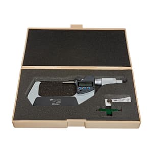 Mitutoyo 2 - 3 inch / 50.8 - 76.2 mm Digital Micrometer With Ratchet Thimble & Without SPC Data Output (IP65 Coolant-Proof), 293-346-30