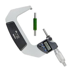 Mitutoyo 3 - 4 inch / 76.2 - 101.6 mm Digital Micrometer With Ratchet Thimble & Without SPC Data Output (IP65 Coolant-Proof), 293-347-30