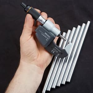 Mitutoyo 3 - 4 inch / 76.2 - 101.6 mm Digital Micrometer With Ratchet Thimble & Without SPC Data Output (IP65 Coolant-Proof), 293-347-30