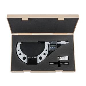Mitutoyo 4 - 5 inch / 101.6 - 127 mm Digital Micrometer With Ratchet Stop & SPC Data Output (IP65 Coolant-Proof), 293-350-30