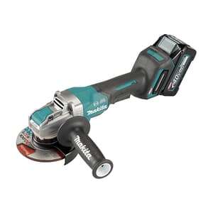 Makita 40Vmax XGT BL 125 mm (5") Cordless Angle Grinder with Rapid Charger & 2 Pcs 4.0Ah Batteries, GA047GM201
