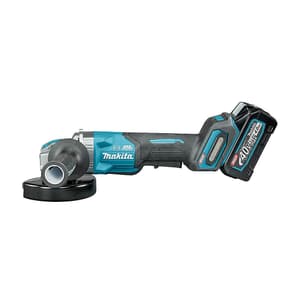 Makita 40Vmax XGT BL 125 mm (5") Cordless Angle Grinder with Rapid Charger & 2 Pcs 4.0Ah Batteries, GA047GM201