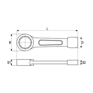 Yato 60 mm Ring Impact Wrench, YT-1612