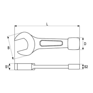 Yato 24 mm Open End Impact Wrench, YT-16149