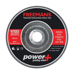 Freemans 100 x 4 x 16 mm Power+ Grinding Wheel (Pack of 25 Pcs), G+100