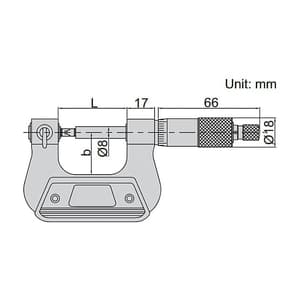 Insize 25 - 50 mm Screw Thread Micrometer, 3281-S50