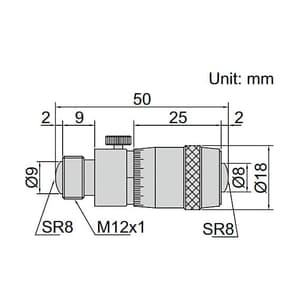 Insize 50 - 600 mm Tubular Inside Micrometer with Extension rods, 3222-600