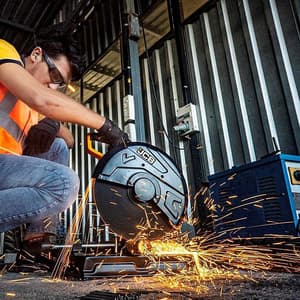 JCB 355mm  / 14 inch 2200W Heavy Duty Chop Saw With Keyless Locking Chuck & Variable Speed, JCB-CO355-EM