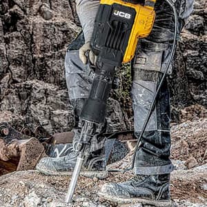 JCB 16kg 1700W Demolition Hammer With Aluminum Body & 30 mm Hex Shank, JCB-DH1700-EM
