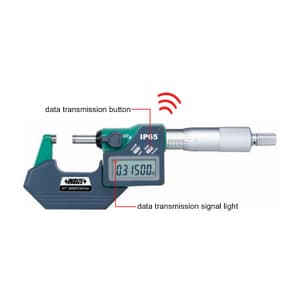 Insize 50 - 75 mm Wireless Waterproof Digital Outside Micrometer, 3112-75WL