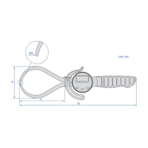 Insize 0 - 200 mm Digital External Caliper Gauge (Economic Type), 2712-200
