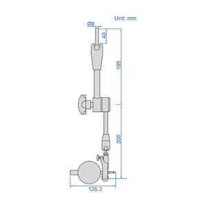 Insize 12.7 mm / 0.5 inch Bluetooth Digital Centering Indicator, 2851-10